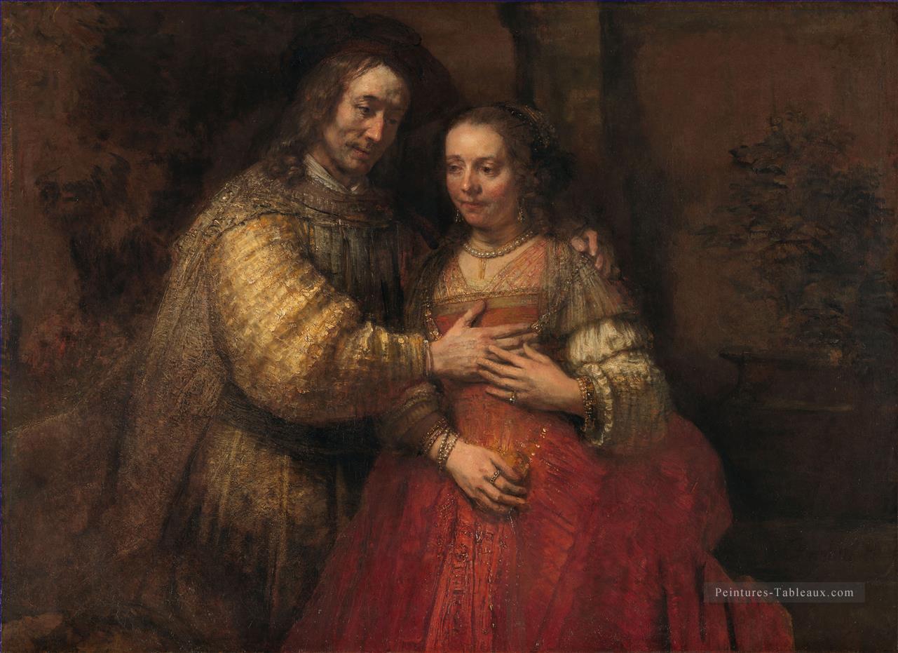 La mariée juive Rembrandt juif Peintures à l'huile